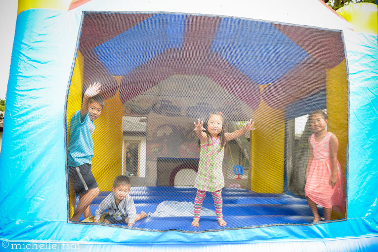 I think it's safe to say they all did. Even Mikey who made it home (from his friend's birthday sleepover) to get some bounce time before the guys came to take it away.