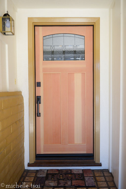 New door! (Three months later and we still have yet to decide on the paint color for it). We like GRADUAL change around here. Ahem.