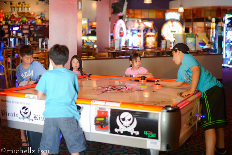 And an I-didn't-know-these-even-existed FOUR WAY air hockey table.