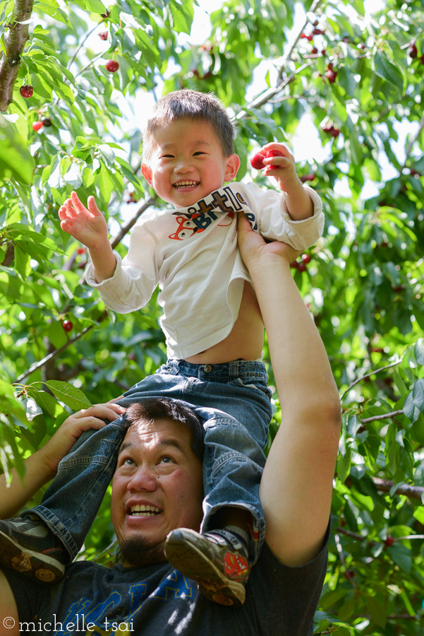 Because Daddy wasn't going to make Jonah miss his turn sitting on his shoulders.