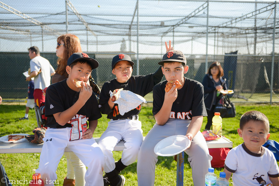 A big reason he was willing to give baseball a try- two of his best buddies were also on the team. 