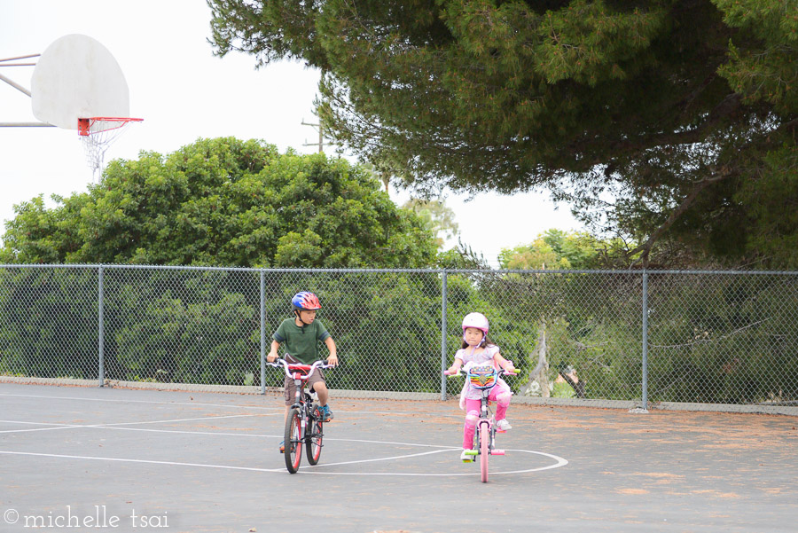 Soon she was riding around with her big brother.