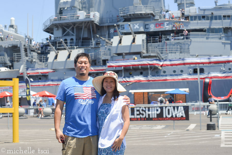 Brought the kids to the Battleship Iowa. Seemed like a good, patriotic thing to do. Mikey took this one for us. 