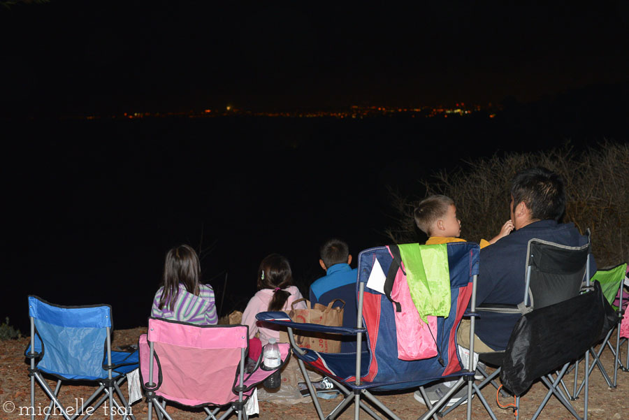 Then we drove over to the cliffs, found us a good spot, and settled in for fireworks.