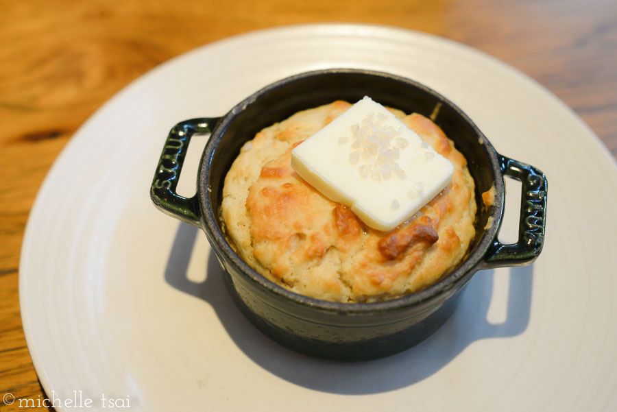 Buttermilk biscuit with smoked butter. Yum. But we gotta remember to quit filling up with bready items when there is so much we want to have room to try.