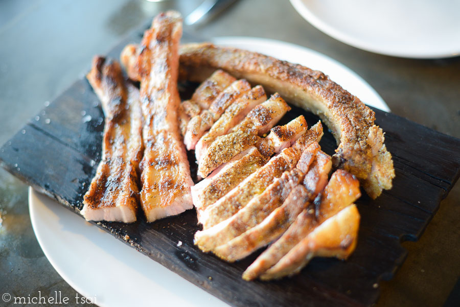 Tomahawk pork chop. We wavered on getting this one since we'd already ordered so much food, but this was another winner. So so good.