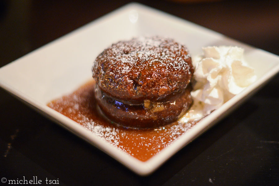 Black mission fig sticky toffee pudding. Delicious.