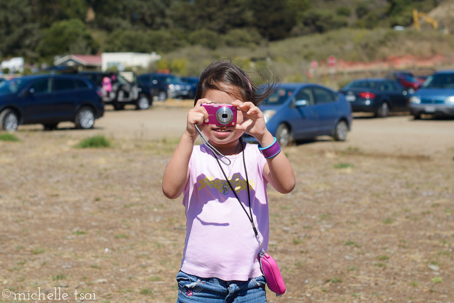 Taking a picture of her taking a picture of me.