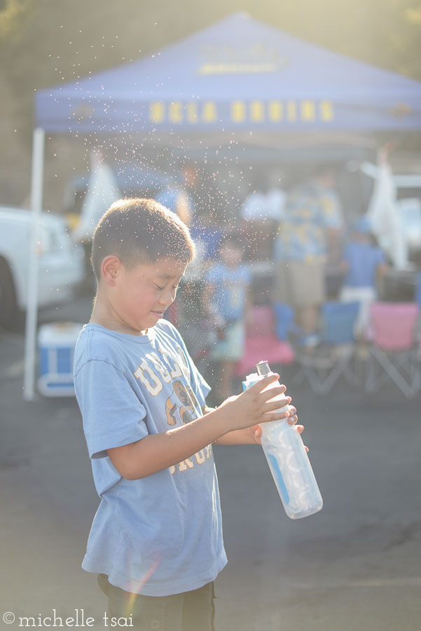 It was a crazy hot day so these water bottle misters really came in handy.