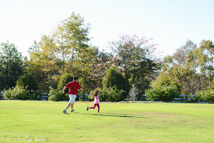 The kids love this big grassy area where they can run free. The big kid loves it too, I think.