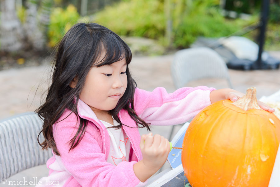 Doing her own carving this year.