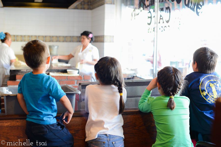 Watching the ladies make handmade tortillas. Yum...