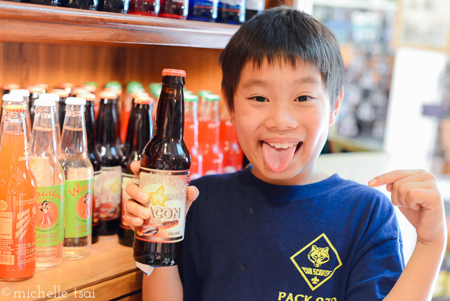 Discovered this little root beer shop while walking around. Further discovered that root beer floats were $10 and that was the sale item of the day. We left without making any root beer or bacon related purchases. Much to the kids' disappointment.