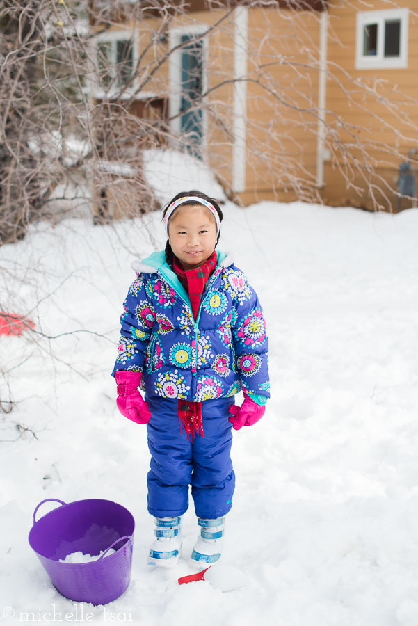 Mommy made everyone bundle up before heading out.