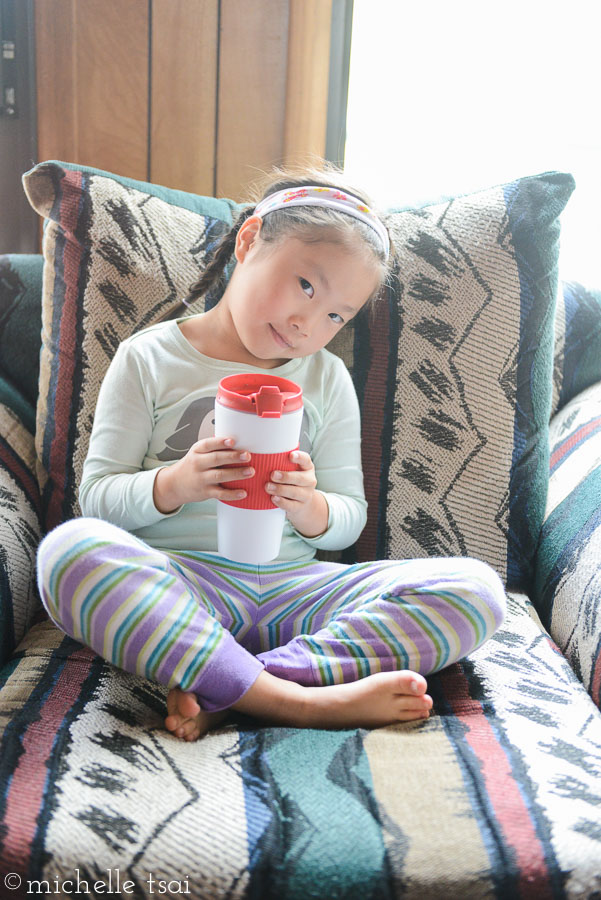 We all trooped back inside to warm up with hot chocolate by the toasty fireplace in the cozy cabin.