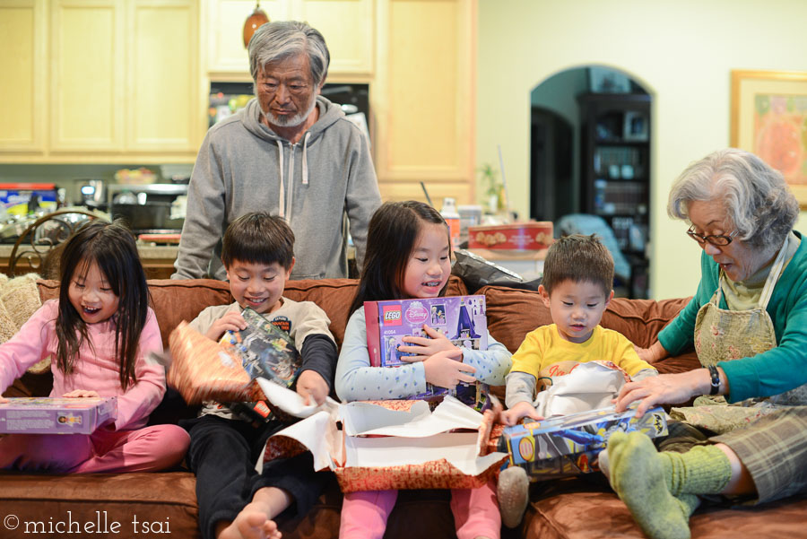 And finally, the kids got to open presents from the grandparents on New Year's eve.