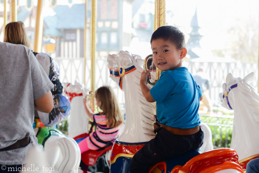 Rode the merry-go-round.