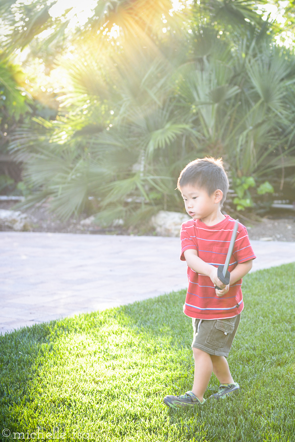 The rest of the afternoon we spent together in the backyard where he did some of his favorite things.