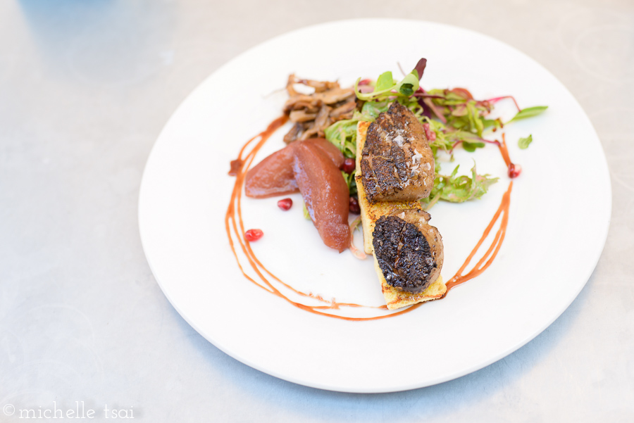 Lunch was delicious. This foie gras and spiced pear salad was awesome.