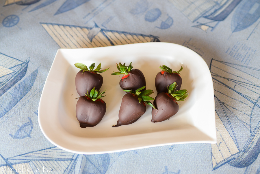 Chocolate covered strawberries. Ooh la la! ;)