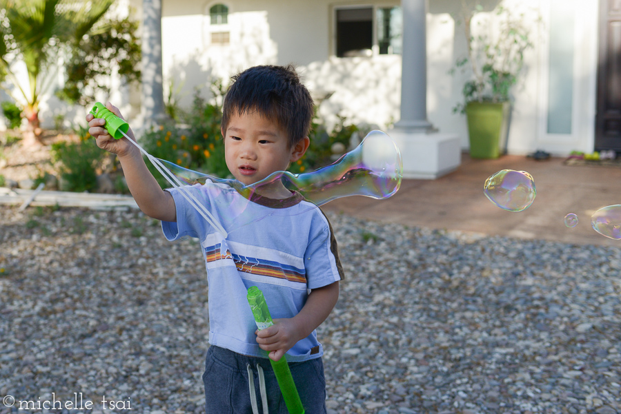 He is a fan of bubble wands.