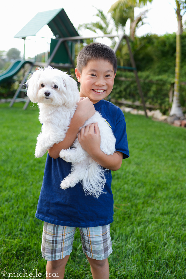 After school, he asked if I could take a picture of him with Daisy. I agreed, what with it being his birthday and all...