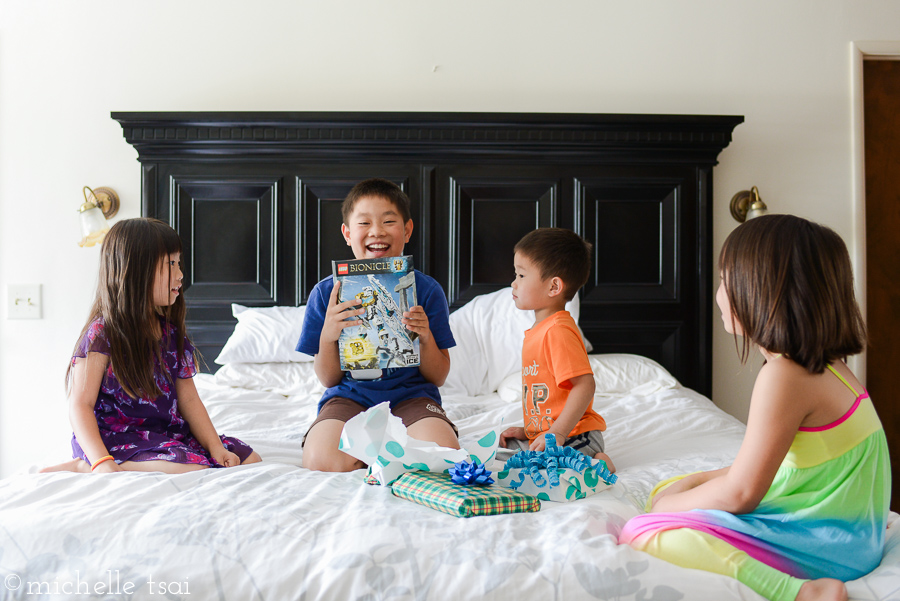 Hooray! He got his top three items on his birthday wish list!