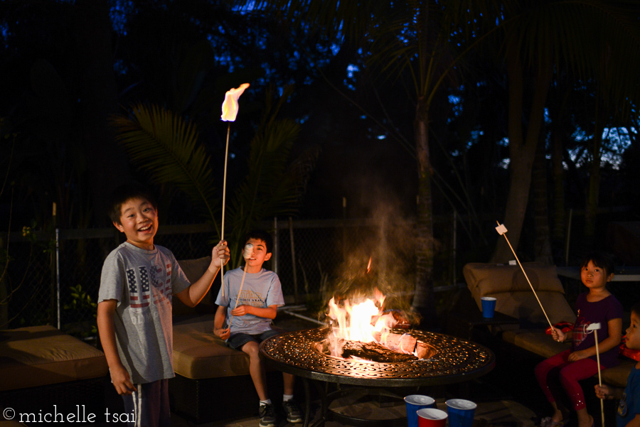 They kept talking about getting "a perfect char" on their marshmallow. And if by "char" they meant "burnt to a crisp", well then I'd say they did perfect it.