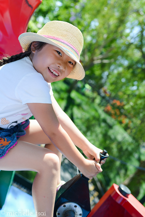 This is my Sky Cruiser co-pilot pedaling as fast as her little legs could.