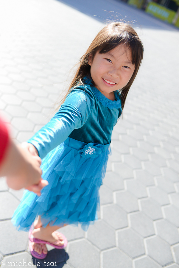 Because we weren't quite ready to let the celebration for this girl with her newly pierced ears in her turquoise swingy dress end just yet.