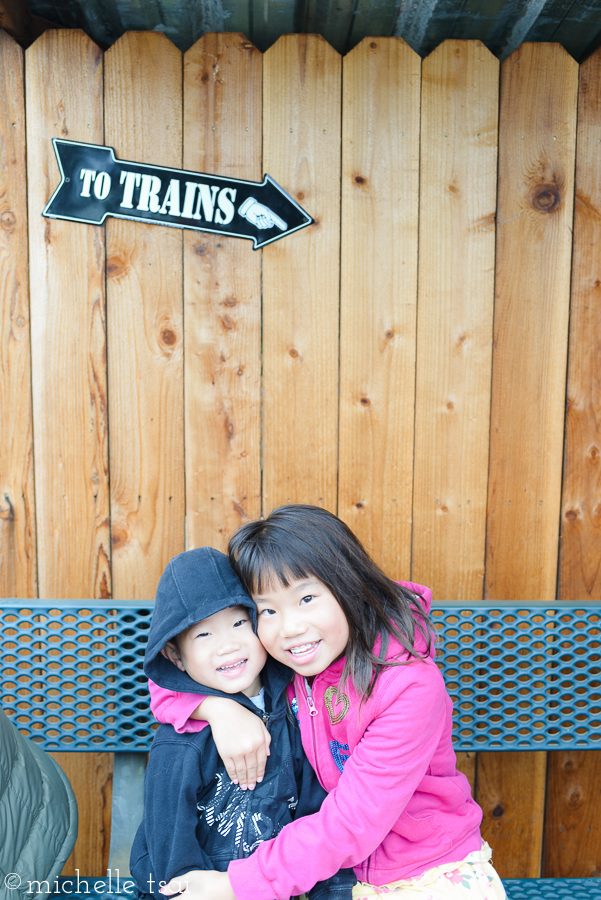 These two wanted to ride the kiddie train while the other two wanted to go mini golfing (man, those KOA campgrounds have got it figured out!), so we divided and conquered.