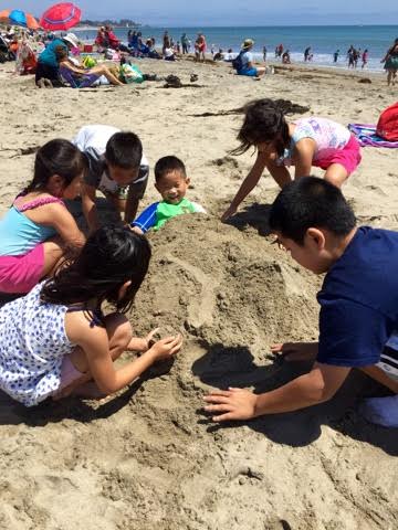 Then down to the beach for some sandy fun.