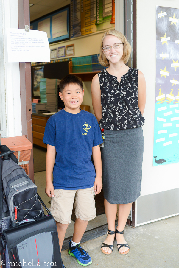 And this boy with his fifth grade teacher.