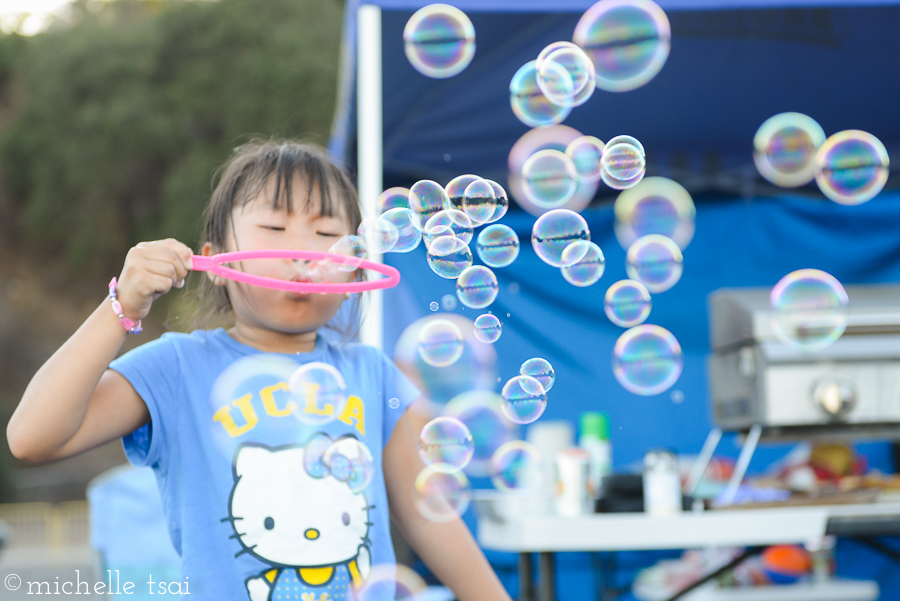 My little bubble blowing machine.