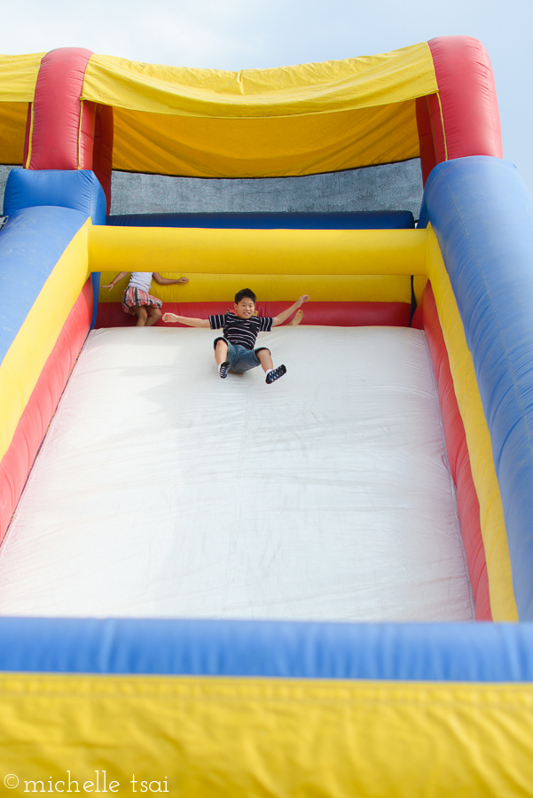 They all love the giant slide.