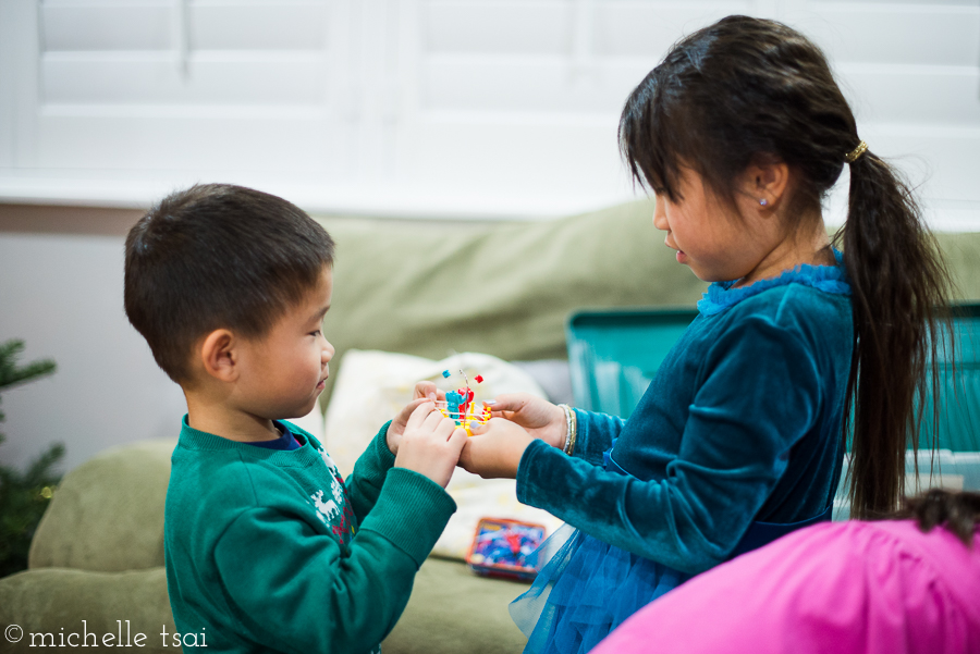 But not so much yet that they don't still play with the toys I mean ornaments.