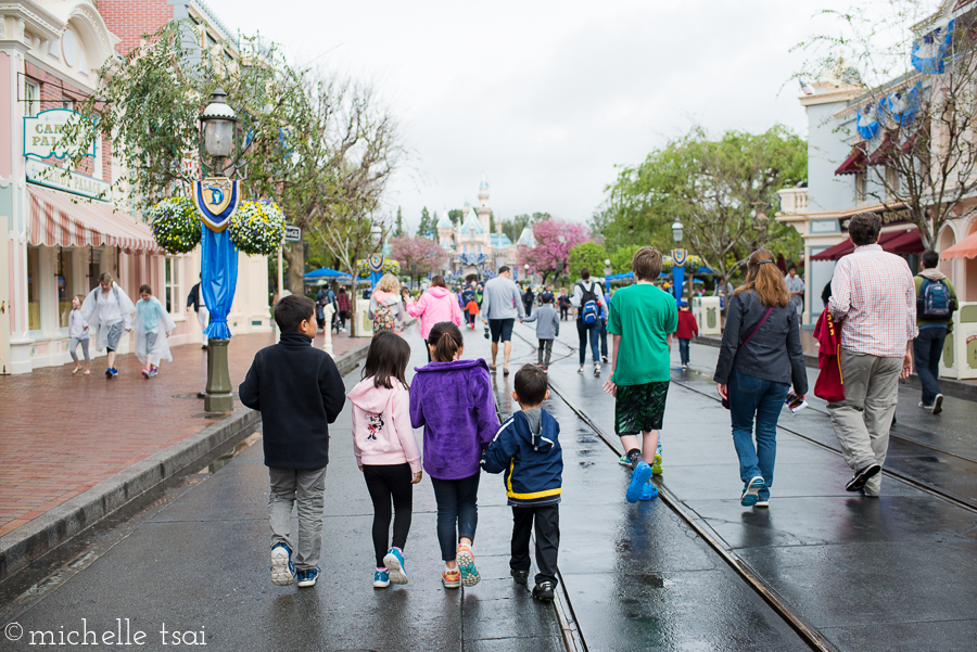 Rainy weather meant less crowds.